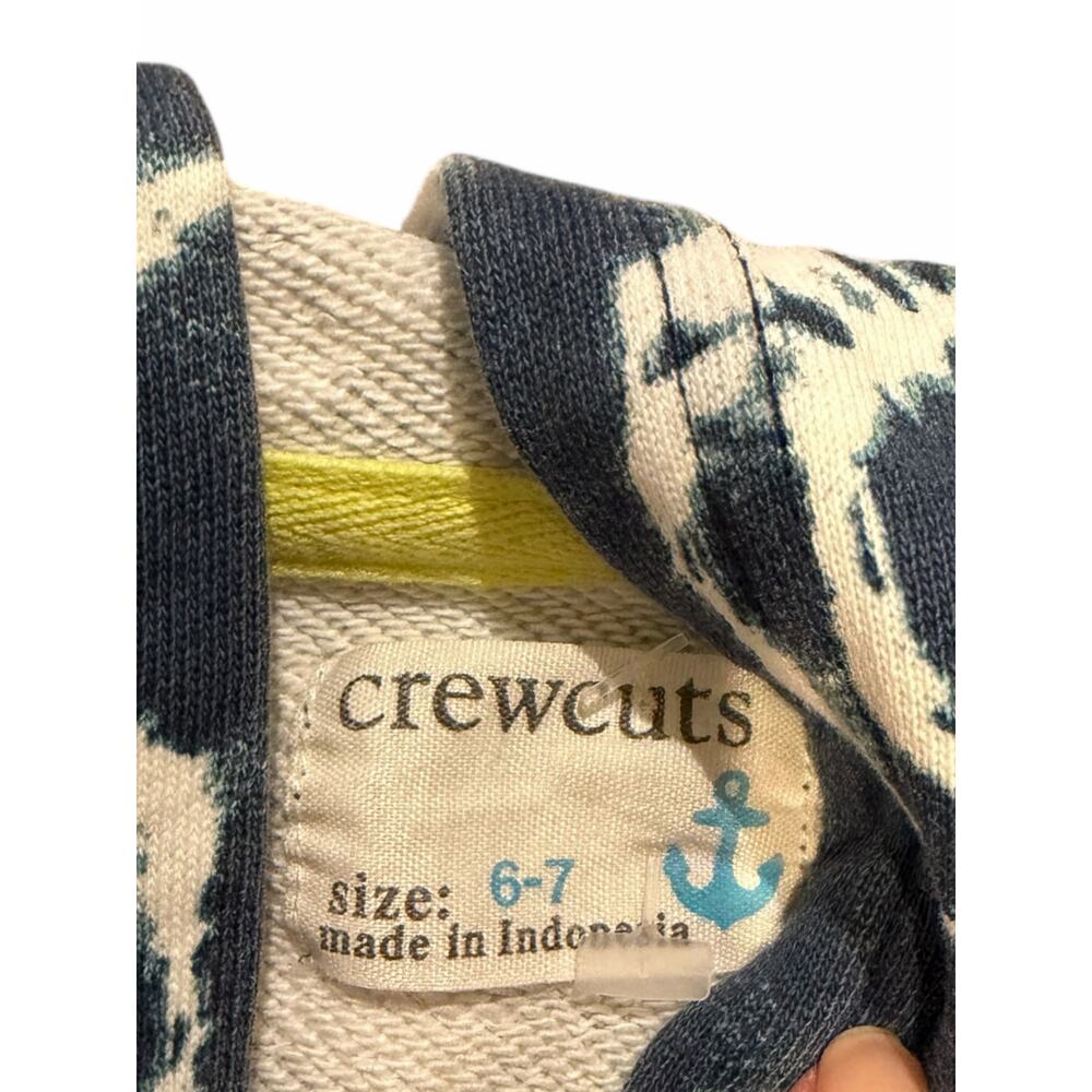 Crewcuts Blue Batik Tie-Dye Zip Hoodie | Kids 6–7 - Picture 7 of 10
